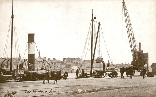 Ayr the harbour postcard - harbour,