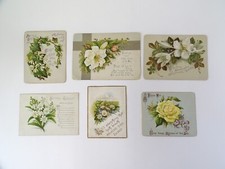 Victorian Religious Floral Flowers Motto Birthday Card Greetings Antique Vintage