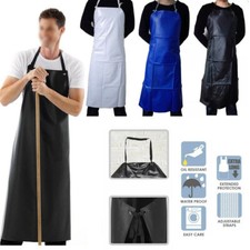 Waterproof Oil Proof PVC Apron Kitchen Cook Garden Butcher Cleaning Unisex Adult