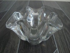 French Vannes Art Glass Scalloped Sweet Dish / Bowl