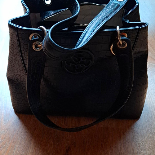 Guess black croc embossed faux - croc,