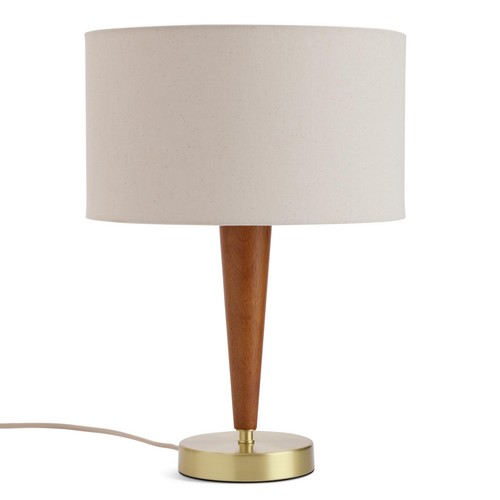 Walnut brass table - brass,