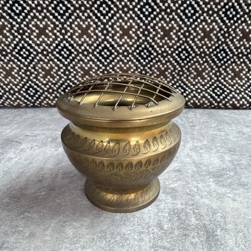 Vintage brass vase rose bowl - brass,
