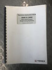 TEREX 2000 & 3000 SERIES 4WD KUBOTA DUMPER - INSTRUCTION MANUAL ORIGINAL BOOK