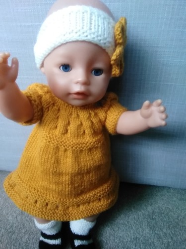 Hand knitted baby - born, dolls