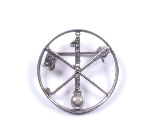 Vintage golf brooch 925 - vintage,