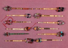 Postcard; Luton Museum and Art Galler, Pillow Lace Bobbins [J Arthur Dixon]