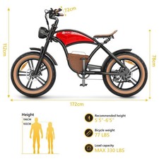 Hidoes B10 20" Fat Tire Mountain Electric Bike 48V 13Ah Rapid Electric Bicycle
