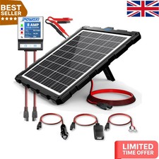 Intelligent 12V Solar Battery Maintainer with LED Indicators & Safety Features