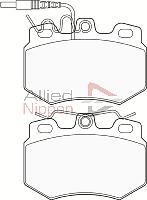 Brake pad set front - set, fits