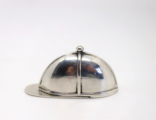 Sterling silver jockey cap - sterling,