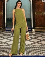 ZARA GREEN ASYMMETRIC DRAPED