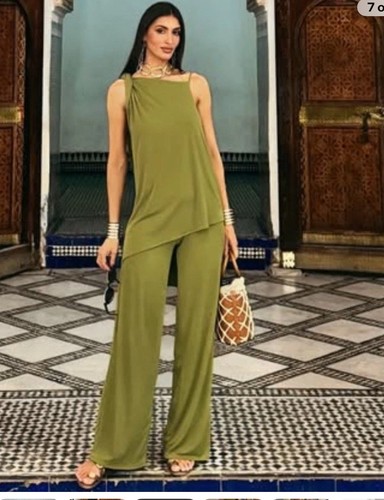 Zara green asymmetric draped - zara,
