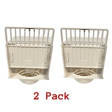 2 x PLASTIC BREEDING NEST PAN / BOX CANARY FINCH BRITISH Hooks on Cage Fronts