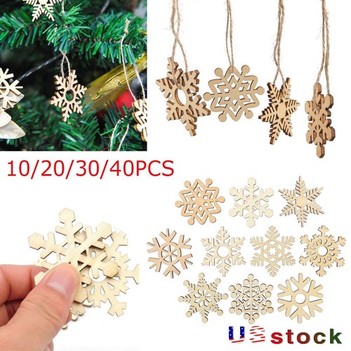 Christmas wooden snowflakes - christmas,