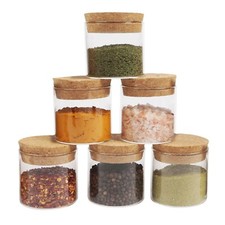 Small Glass Canister with Cork