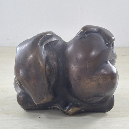 Antique bronze two rabbit - bronze,