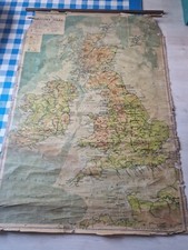 Large vintage school map of