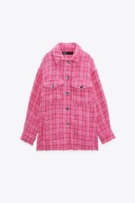 ZARA Pink Check Plaid Tweed