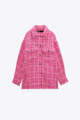 Zara pink check plaid - zara, tweed
