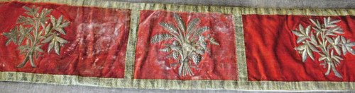 Antique 19thc velvet church - velvet,