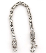 Sterling Silver Byzantine Chain Bracelet.