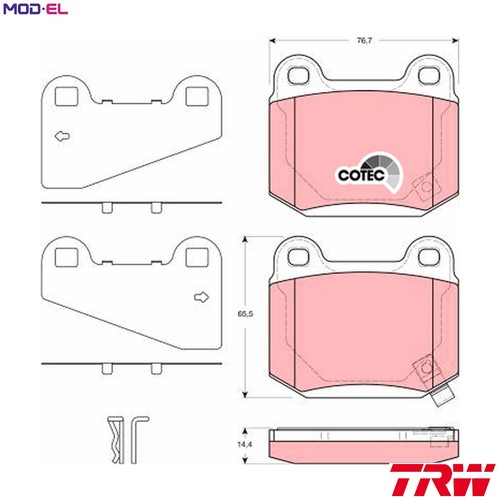 Brake pad set disc - set,