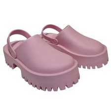 Pink Chunky Clogs Mules