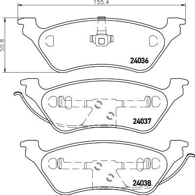 Mintex mdb2217 rear brake - rear, pad