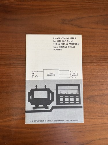 1972 usda phase converters - usda,