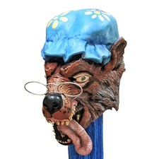 HALLOWEEN BIG BAD WOLF GRANDMA FULL HEAD LATEX MASK Little Red Riding Hood 2002