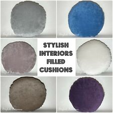 Handmade Round Naples Velvet Cushion Circle Bed Sofa Pillow With Pad Insert