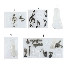 Music Art Theme Instrument Resin Casting Mold Musical Note Silicone Mold Jewelry