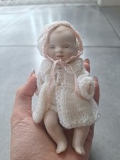 Piano Baby’s Style Bisque Porcelain Sitting Girl & Boy Doll Vintage