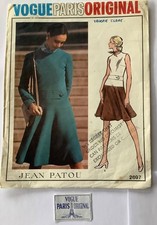 Vogue 2697 Paris Original Sewing Pattern Jean Patou 70s Dress - 10 - With Label