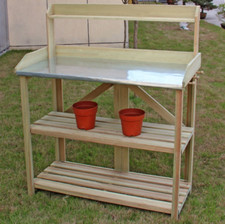 Wooden Potting Planting Table Practical Garden Work Bench Station Flower Seeds