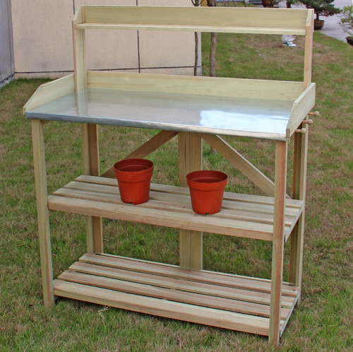 Wooden potting planting table - wooden,