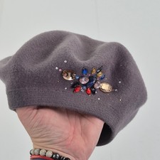 Beret Grey One Size Women's