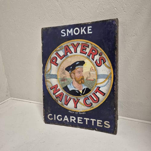 Original enamel sign - enamel, players