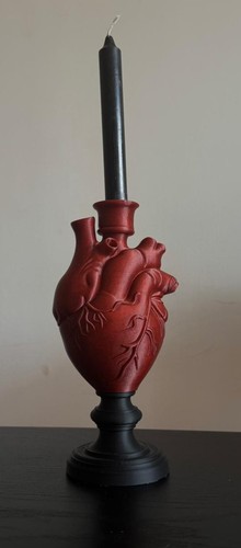 Gothic heart candle holder - holder,