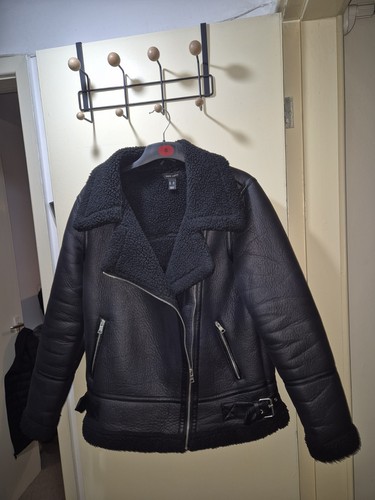 New look black faux leather - black,
