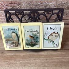 Set of 3 A W H Allen Gift Books Songbirds Hawks And Owls 1981 HB DJ Lynn Hughes