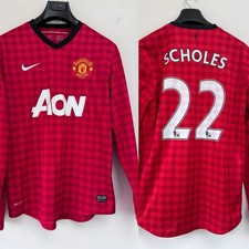 Manchester United Football Shirt Home 2012 Scholes LongSleeves Medium Nike
