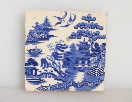 Antique ceramic tile - tile, vintage