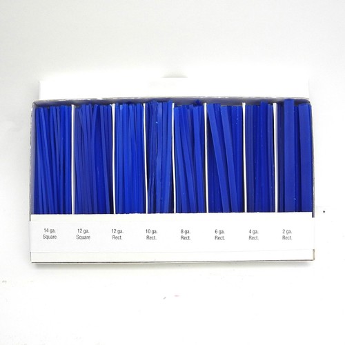 Square rectangular blue wax - &,