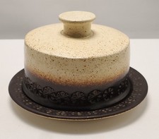 Vintage Iden Pottery Stoneware Butter/Cheese Dish Pre 1974 MCM