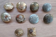 Ten Vintage Military Buttons