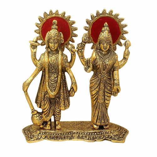 Vishnu lakshmi golden - vishnu, idol