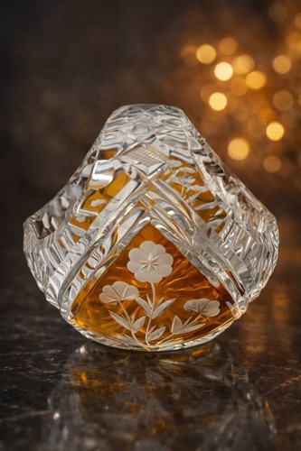 Vintage amber cut clear - vintage, to