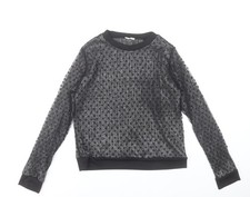 Zara Women Black Sheer Long